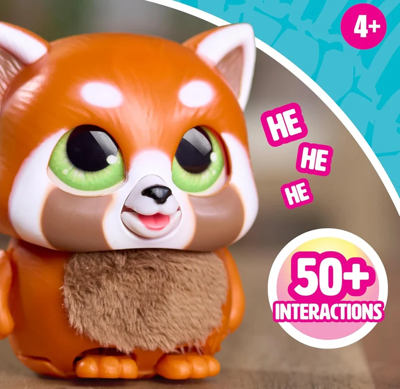 Just Play furReal Handfuls Shy The Red Panda, 3.5 Inch Interactive Toy, for Boys and Girls, Ages 4 and Up