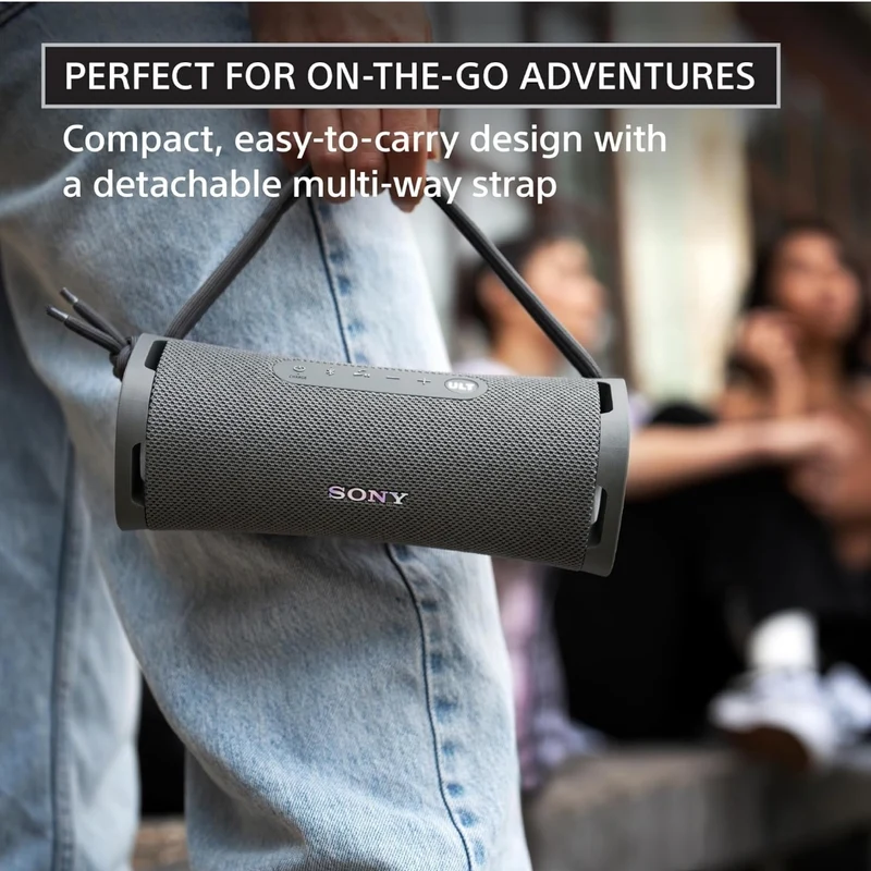 Sony ULT Field 1 Waterproof Portable Bluetooth Speaker, Enhanced Bass, 12h Battery, IP67 Rated Dustproof Shockproof Rustproof, Detachable Strap - Black