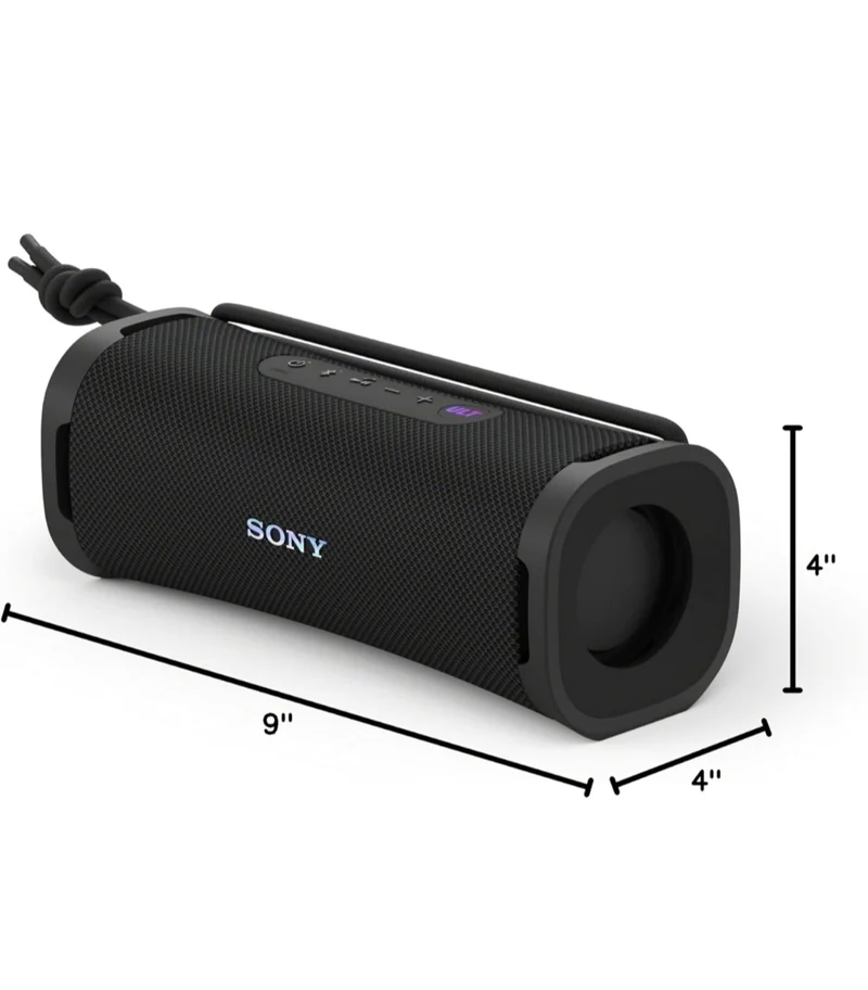 Sony ULT Field 1 Waterproof Portable Bluetooth Speaker, Enhanced Bass, 12h Battery, IP67 Rated Dustproof Shockproof Rustproof, Detachable Strap - Black
