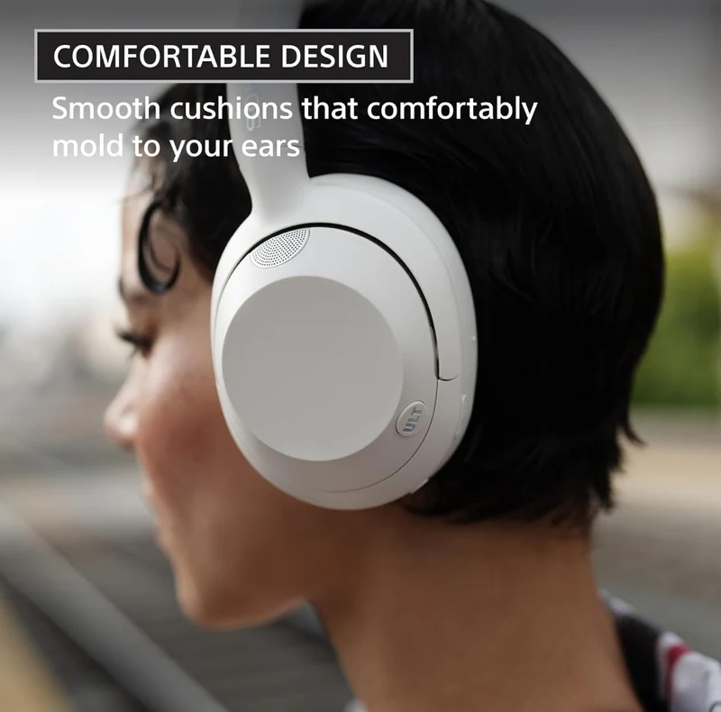 Sony ULT WEAR Over-Ear Noise Cancelling Bluetooth Headphones with Alexa Built-in, Comfortable Design, 30-Hour Battery (Off White)