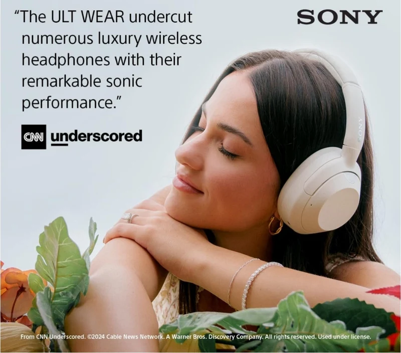 Sony ULT WEAR Over-Ear Noise Cancelling Bluetooth Headphones with Alexa Built-in, Comfortable Design, 30-Hour Battery (Black)