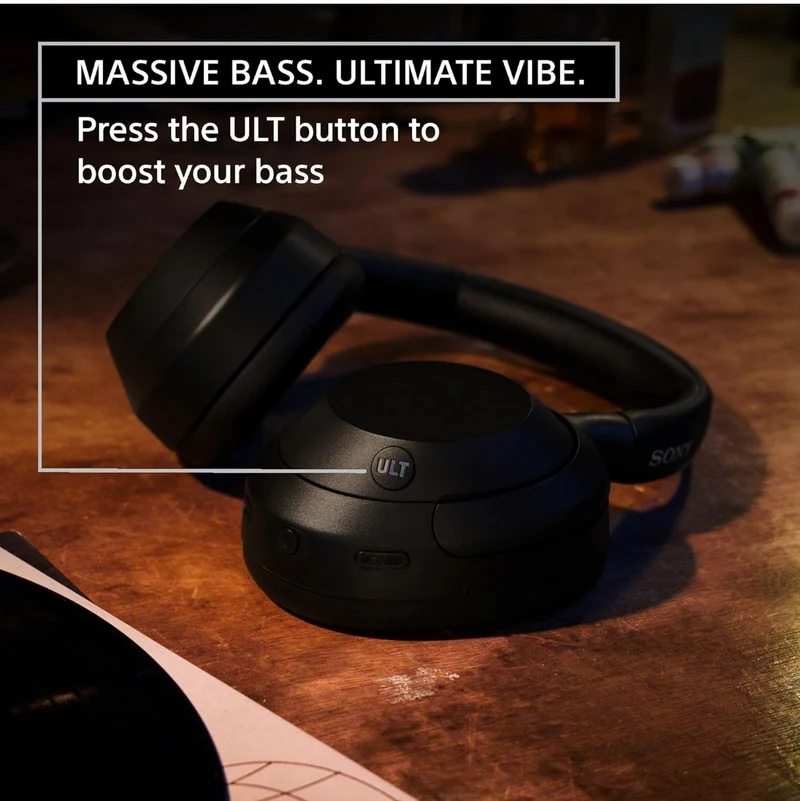 Sony ULT WEAR Over-Ear Noise Cancelling Bluetooth Headphones with Alexa Built-in, Comfortable Design, 30-Hour Battery (Black)