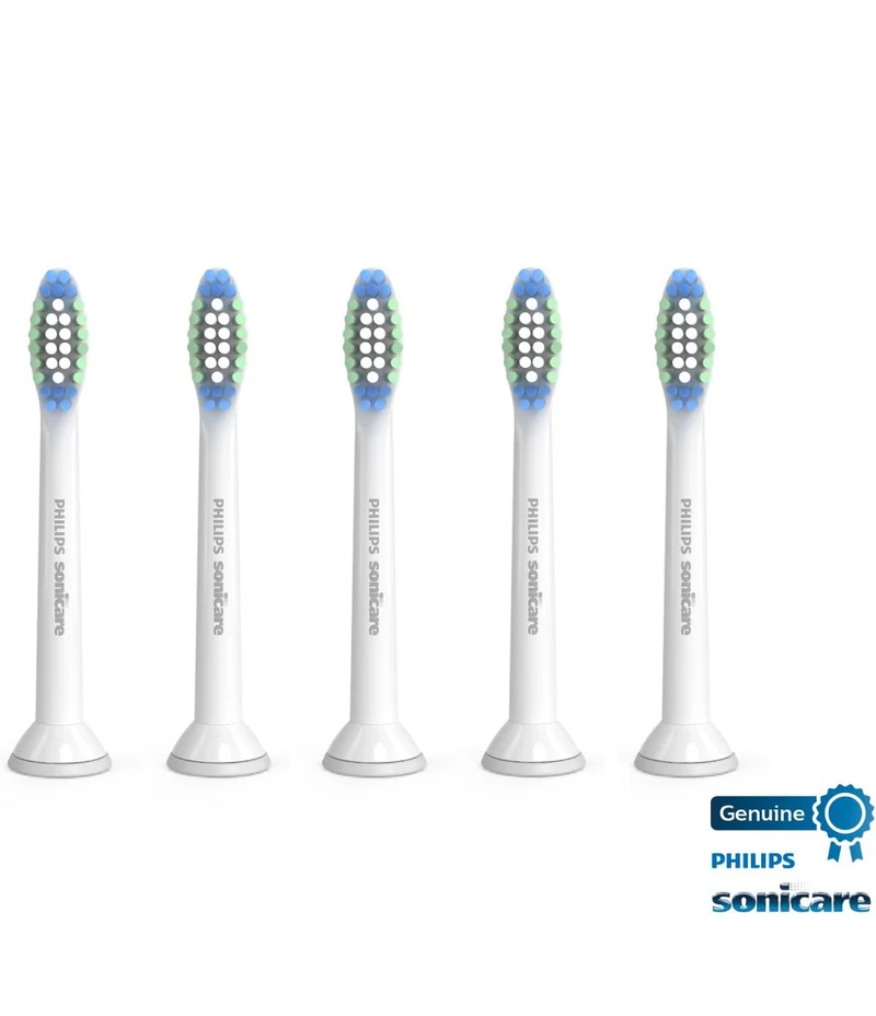 Philips Sonicare Genuine SimplyClean Replacement Toothbrush Heads, 5 Brush Heads, White, HX6015/03