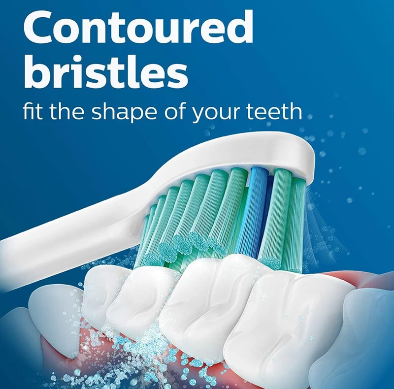 Philips Sonicare Genuine Simply Clean Replacement Toothbrush Heads, 2 Brush Heads, White, HX6012/04