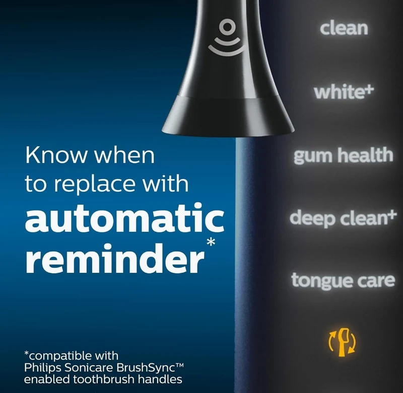 Philips Sonicare Genuine G3 Premium Gum Care Replacement Toothbrush Heads (Black) HX9054/95