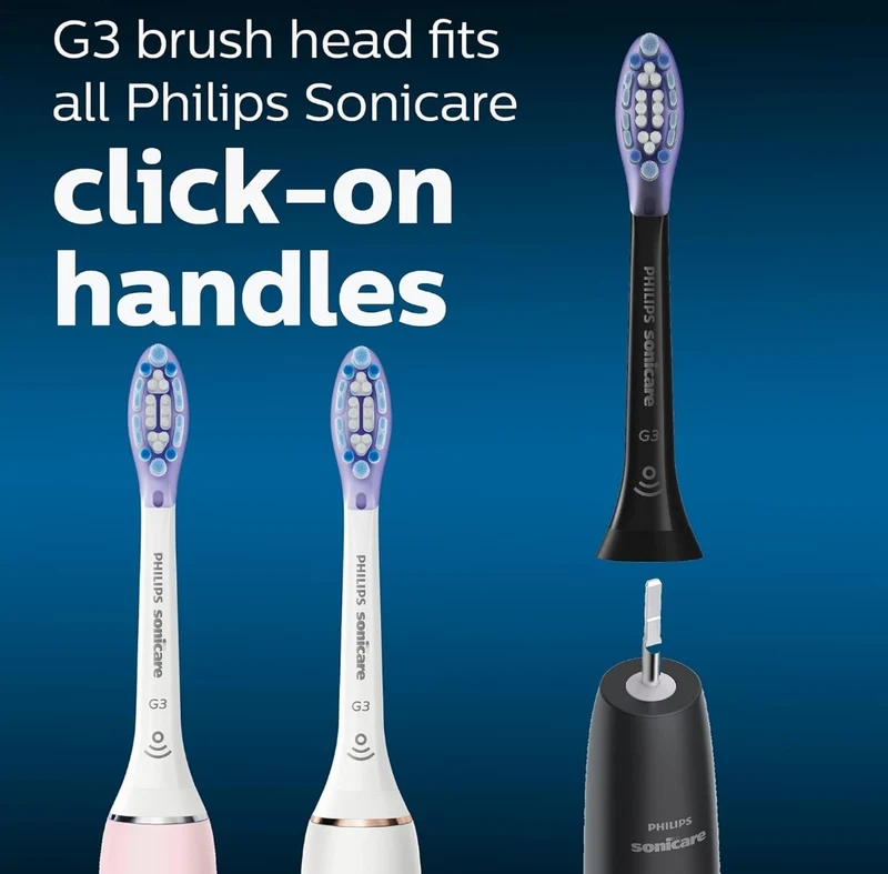 Philips Sonicare Genuine G3 Premium Gum Care Replacement Toothbrush Heads (Black) HX9054/95