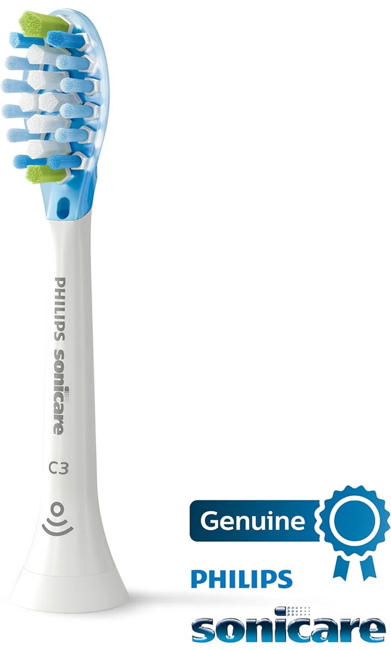 Philips Sonicare Genuine C3 Premium Plaque Control Toothbrush Heads, 4 Brush Heads (White) HX9044/65