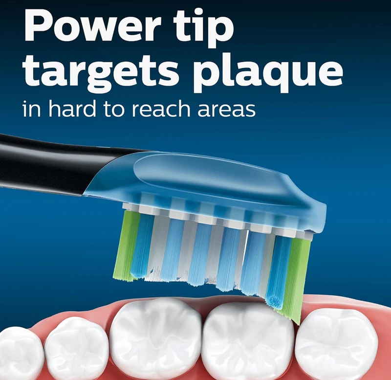 Philips Sonicare Genuine C3 Premium Plaque Control Replacement Toothbrush Heads, 2 Brush Heads (Black) HX9042/95