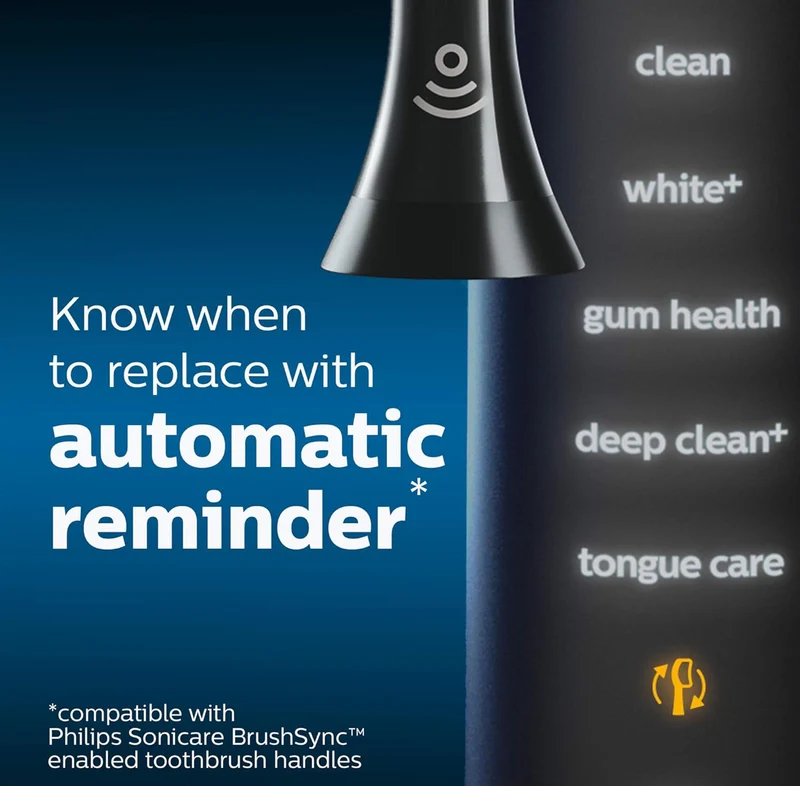 Philips Sonicare Genuine C3 Premium Plaque Control Replacement Toothbrush Heads, 2 Brush Heads (Black) HX9042/95