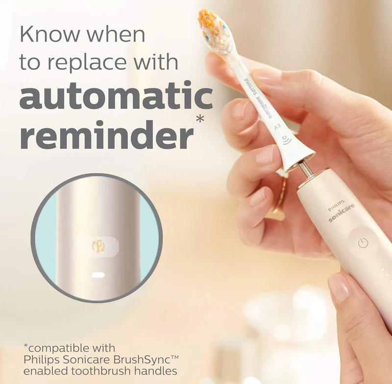 Philips Sonicare A3 Premium All-in-One, Genuine Replacement Toothbrush Heads, White (2 Pack) HX9092/65