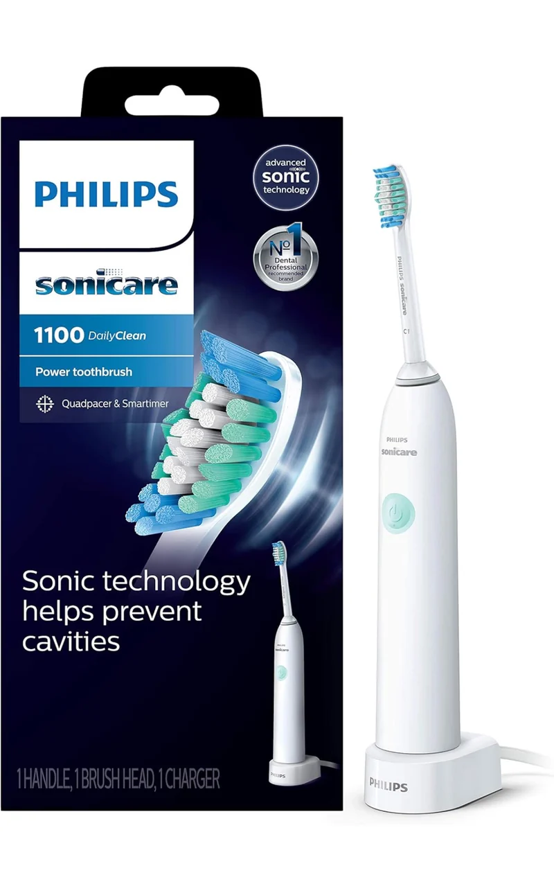 Philips Sonicare DailyClean 1100 Rechargeable Electric Power Toothbrush (White) HX3411/04