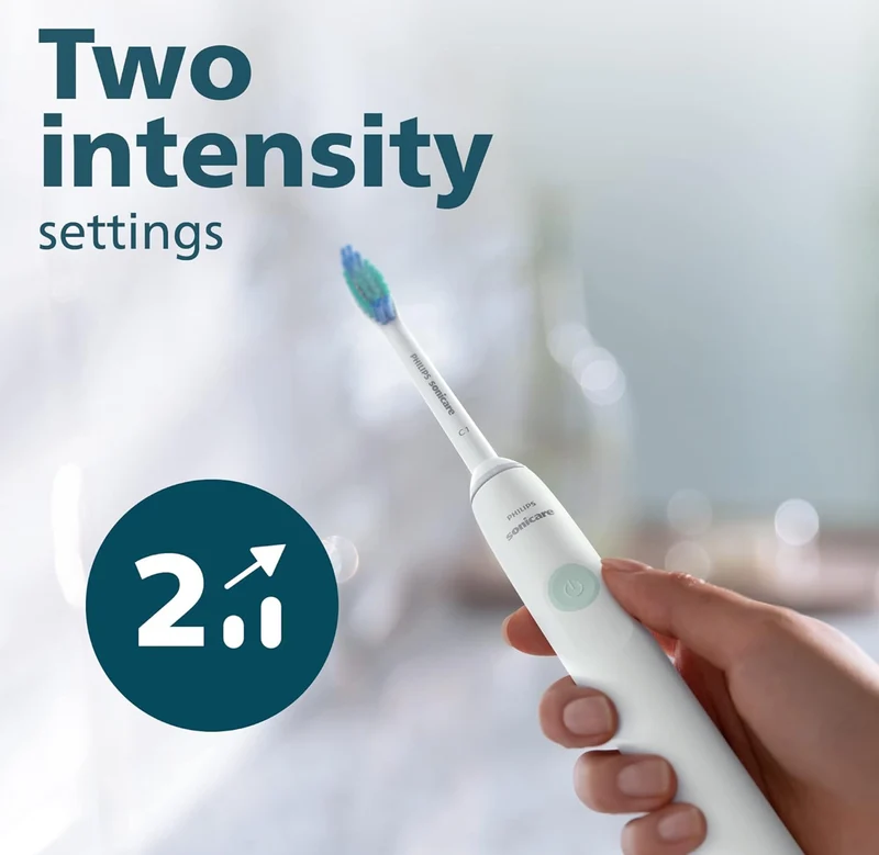 PHILIPS Sonicare 2100 Power Toothbrush, Rechargeable Electric Toothbrush - White Mint (HX3661/04)