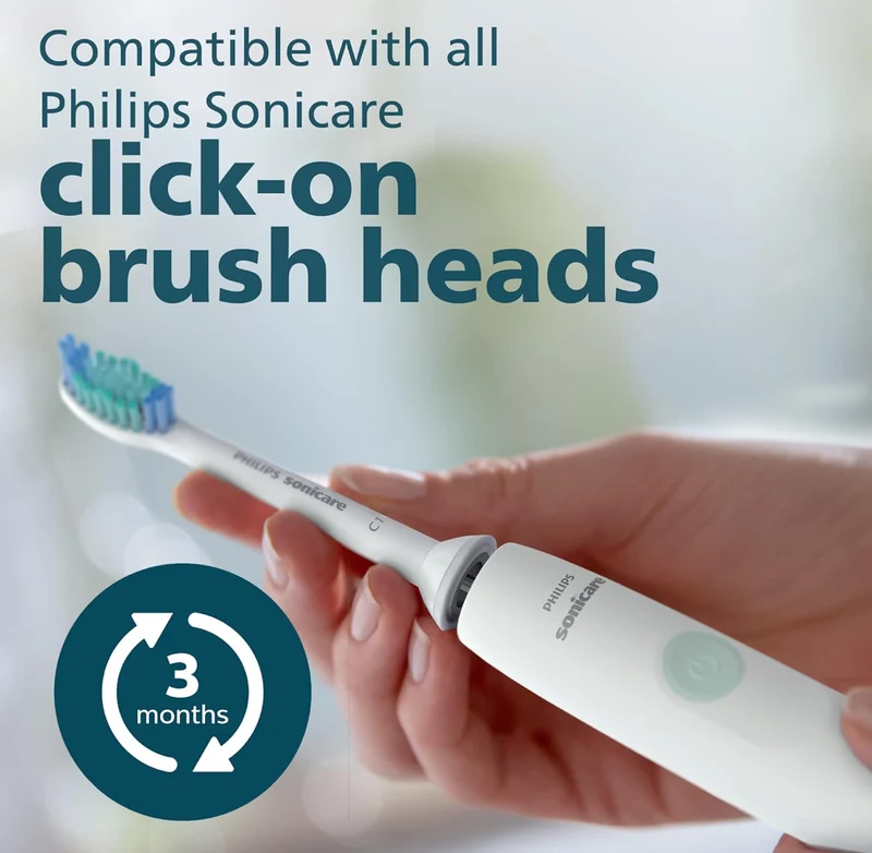 PHILIPS Sonicare 2100 Power Toothbrush, Rechargeable Electric Toothbrush - White Mint (HX3661/04)
