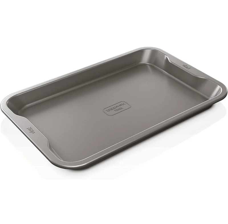 Ninja Foodi NeverStick Premium 9 inch x 13 inch Baking Sheet, Nonstick, Oven Safe up to 500⁰F, Dishwasher Safe, Grey