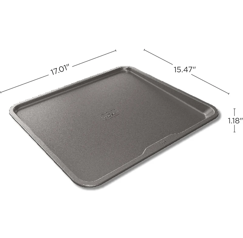 Ninja B30116 Foodi NeverStick Premium 14 inch x 16 inch Cookie Sheet, Nonstick, Oven Safe up to 500⁰F, Dishwasher Safe, Grey