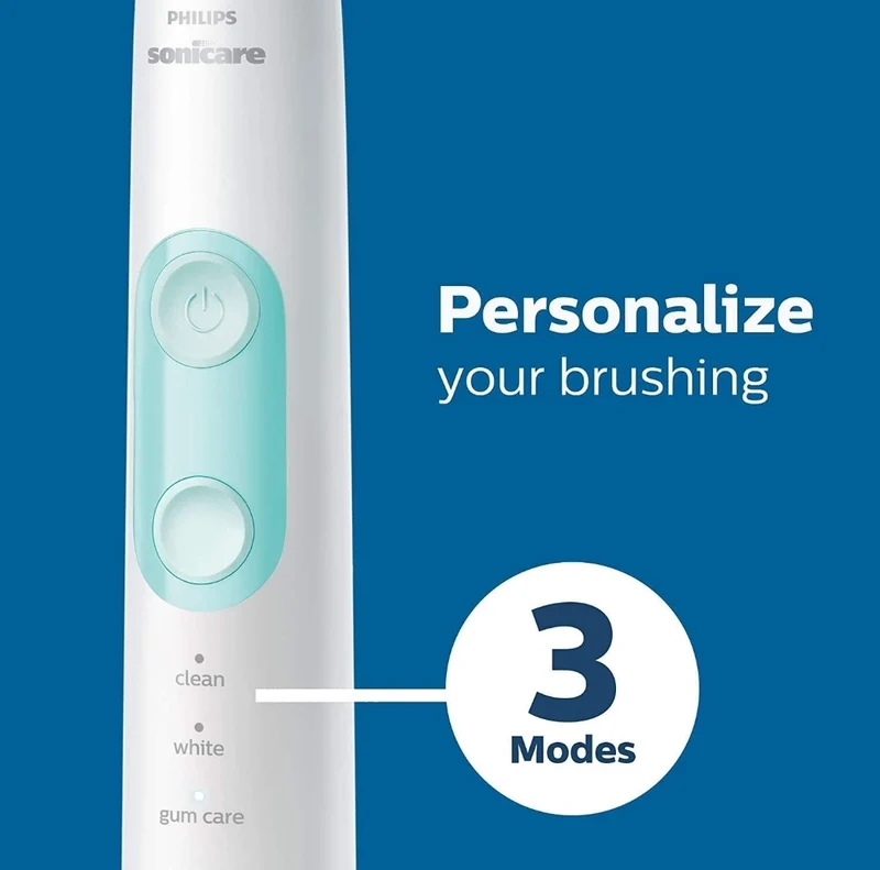 Philips Sonicare ProtectiveClean 5100 Electric Rechargeable Toothbrush with Genuine Philips Sonicare Optimal Gum Health Replacement Toothbrush Heads, Black 3-pk