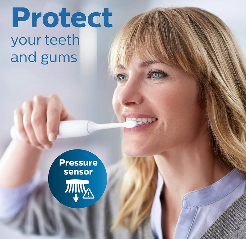 Philips Sonicare ProtectiveClean 6500 Rechargeable Electric Toothbrush, with Pressure Sensor, 3 Cleaning Modes- White ( HX6462/05)