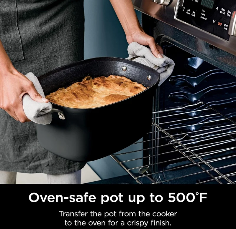 Ninja MC1010 Foodi PossibleCooker PLUS - Sous Vide & Proof 6-in-1 Multi-Cooker, with 8.5 Quarts, Slow Cooker, Dutch Oven & More, Glass Lid & Integrated Spoon, Nonstick, Oven Safe Pot to 500°F, Black