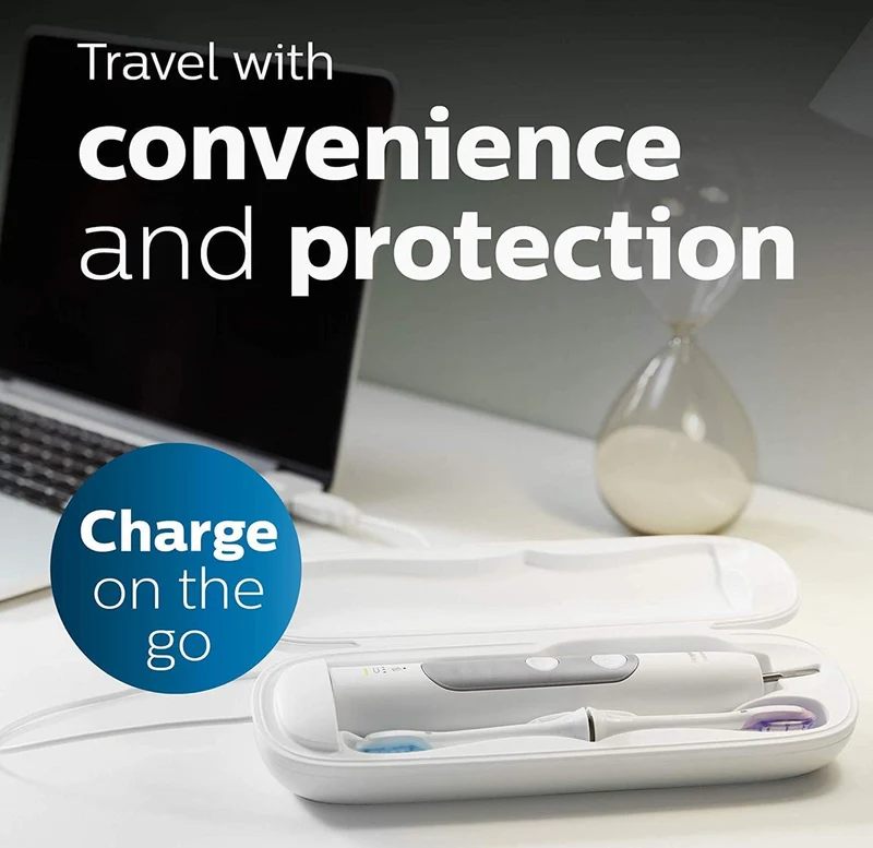 Philips Sonicare ProtectiveClean 6500 Rechargeable Electric Toothbrush, with Pressure Sensor, 3 Cleaning Modes, SmarTimer and QuadPacer, 14-Day Battery Life, Charging Travel Case, Pink, HX6462/06