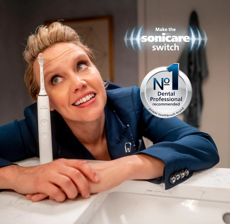 PHILIPS Sonicare Protective Clean 6500 Rechargeable Electric Toothbrush with Charging Travel Case and Extra Brush Head - Deep Purple