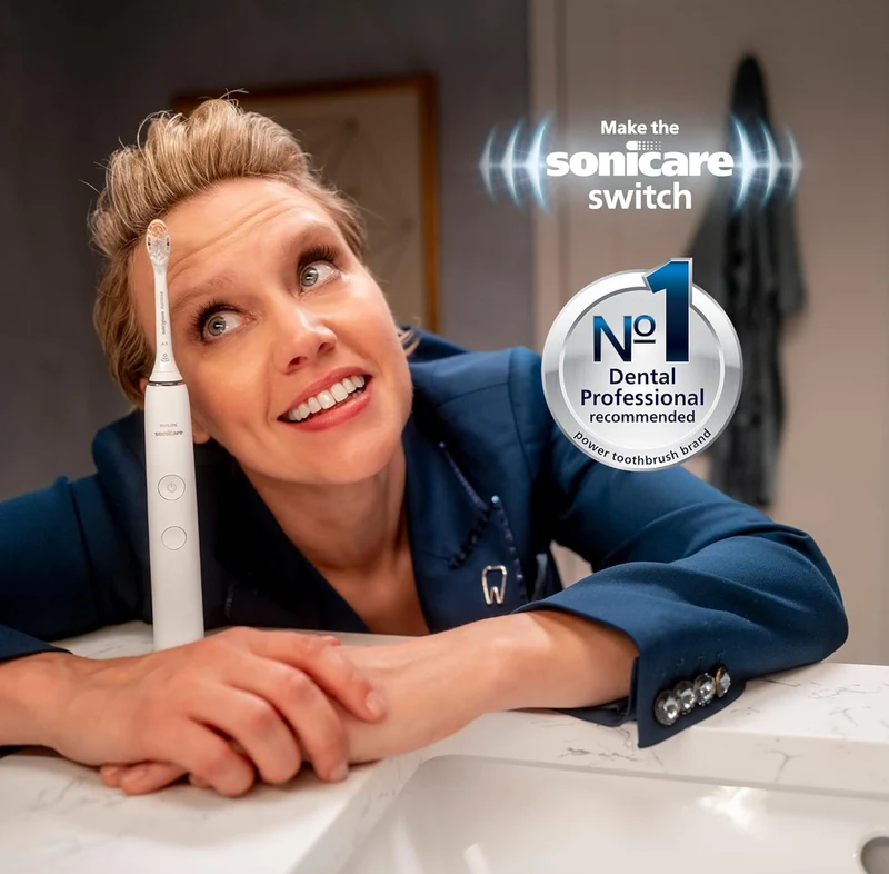 PHILIPS Sonicare Protective Clean 6500 Rechargeable Electric Toothbrush with Charging Travel Case and Extra Brush Head - Deep Purple