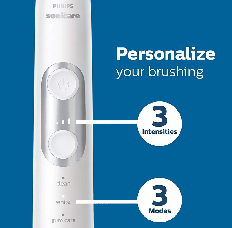 PHILIPS Sonicare Protective Clean 6500 Rechargeable Electric Toothbrush with Charging Travel Case and Extra Brush Head - Deep Purple