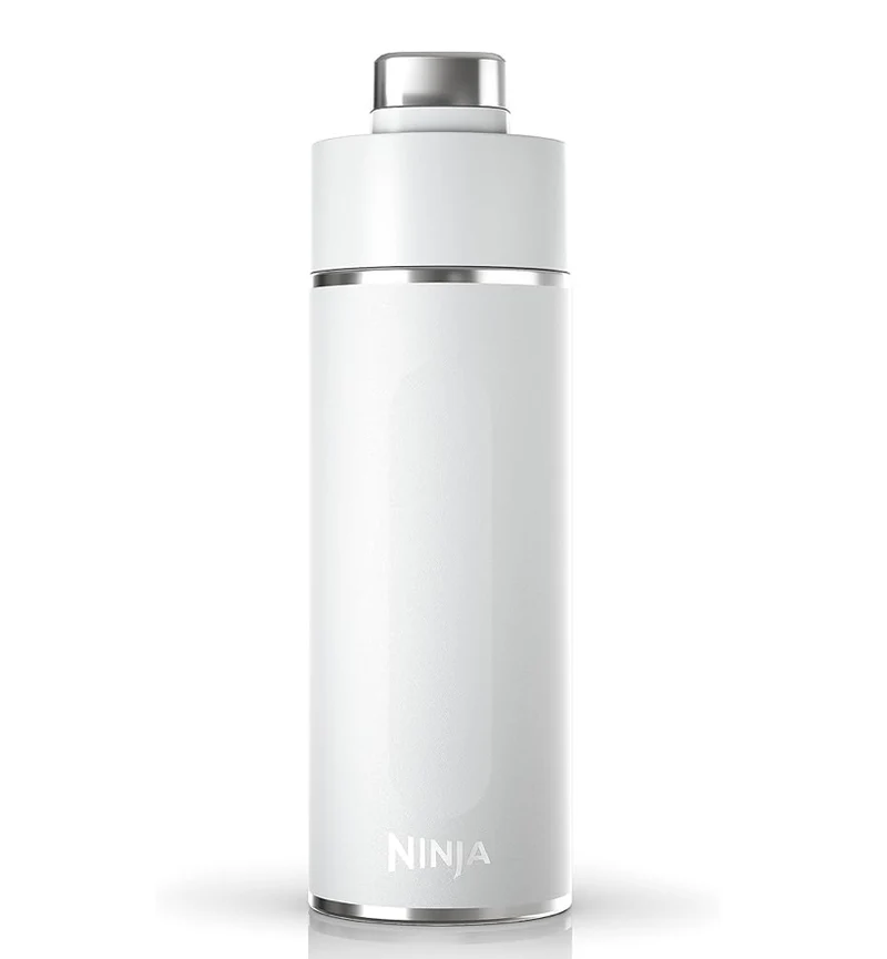 Ninja DW2401WH Thirsti 24oz Travel Water Bottle Leak Proof, 24 Hrs Cold, Dishwasher Safe, Stainless Steel Insulated Tumbler - Cloud White