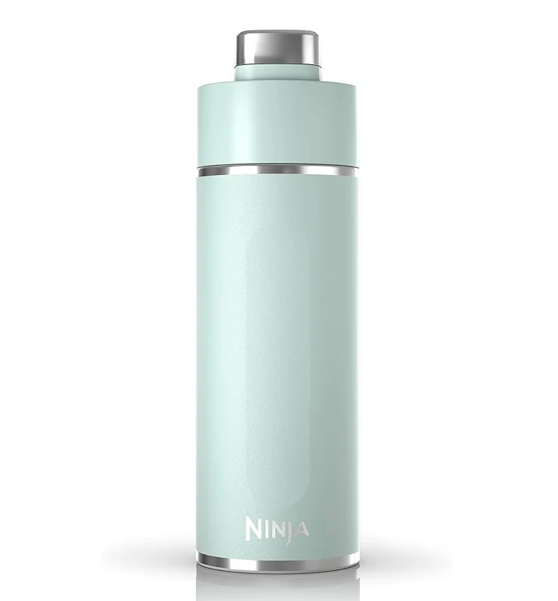 Ninja DW2401MT Thirsti 24oz Travel Water Bottle Leak Proof, 24 Hrs Cold, Dishwasher Safe, Stainless Steel Insulated Tumbler, Seafoam Blue