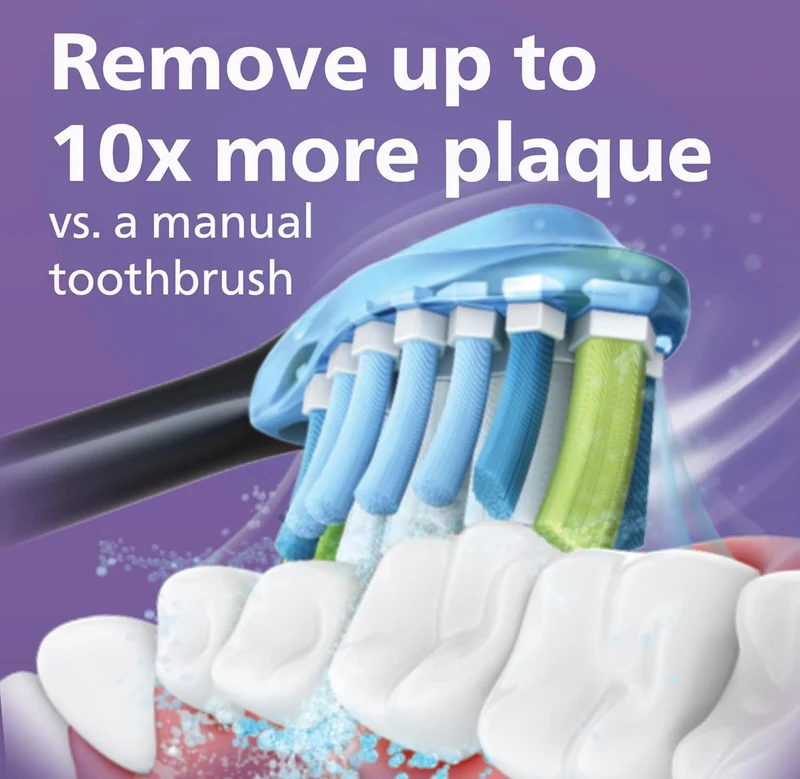 PHILIPS Sonicare 9000 Special Edition Rechargeable Toothbrush, Black/Purple (HX9911/91)