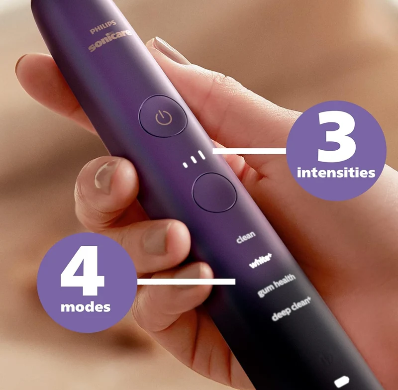 PHILIPS Sonicare 9000 Special Edition Rechargeable Toothbrush, Black/Purple (HX9911/91)