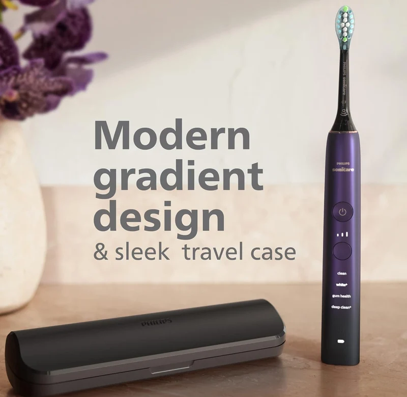PHILIPS Sonicare 9000 Special Edition Rechargeable Toothbrush, Black/Purple (HX9911/91)