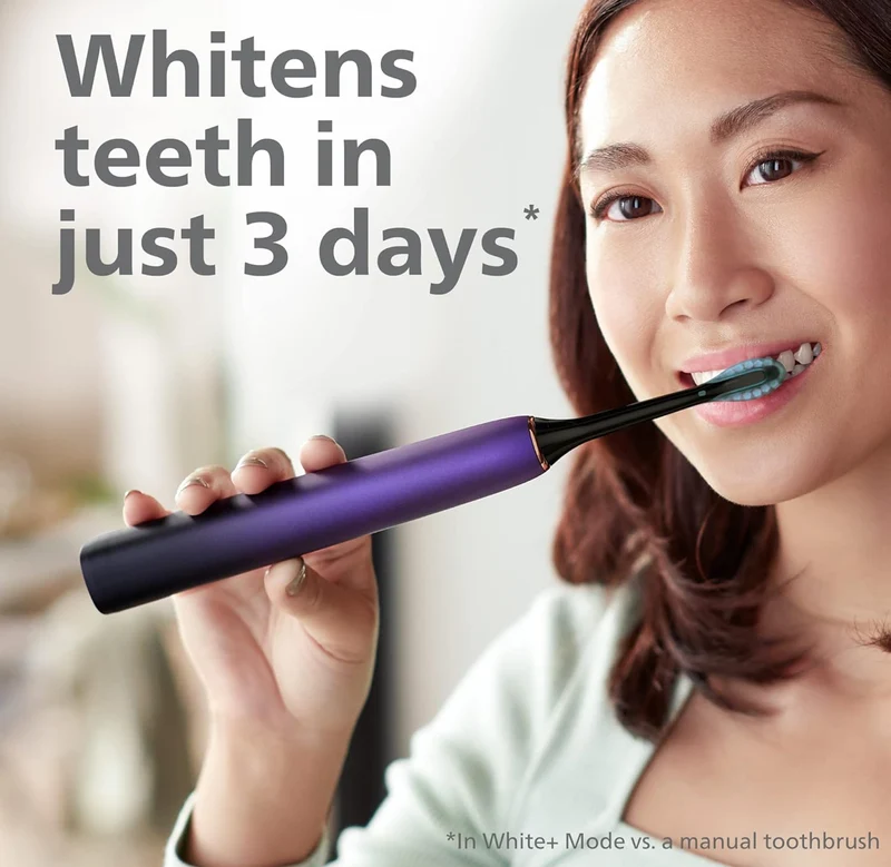 PHILIPS Sonicare 9000 Special Edition Rechargeable Toothbrush, Black/Purple (HX9911/91)
