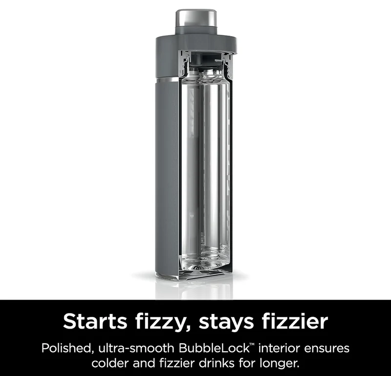 Ninja DW2401GY Thirsti 24oz Travel Water Bottle Leak Proof, 24 Hrs Cold, Dishwasher Safe, Stainless Steel Insulated Tumbler - Charcoal Gray