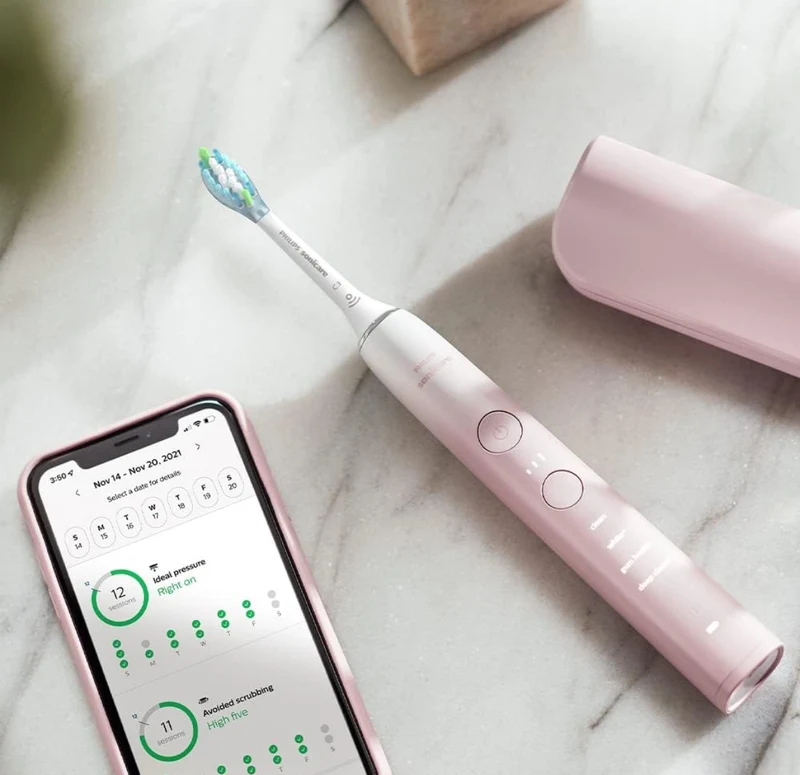PHILIPS Sonicare 9000 Special Edition Rechargeable Toothbrush - Pink/White (HX9911/90)