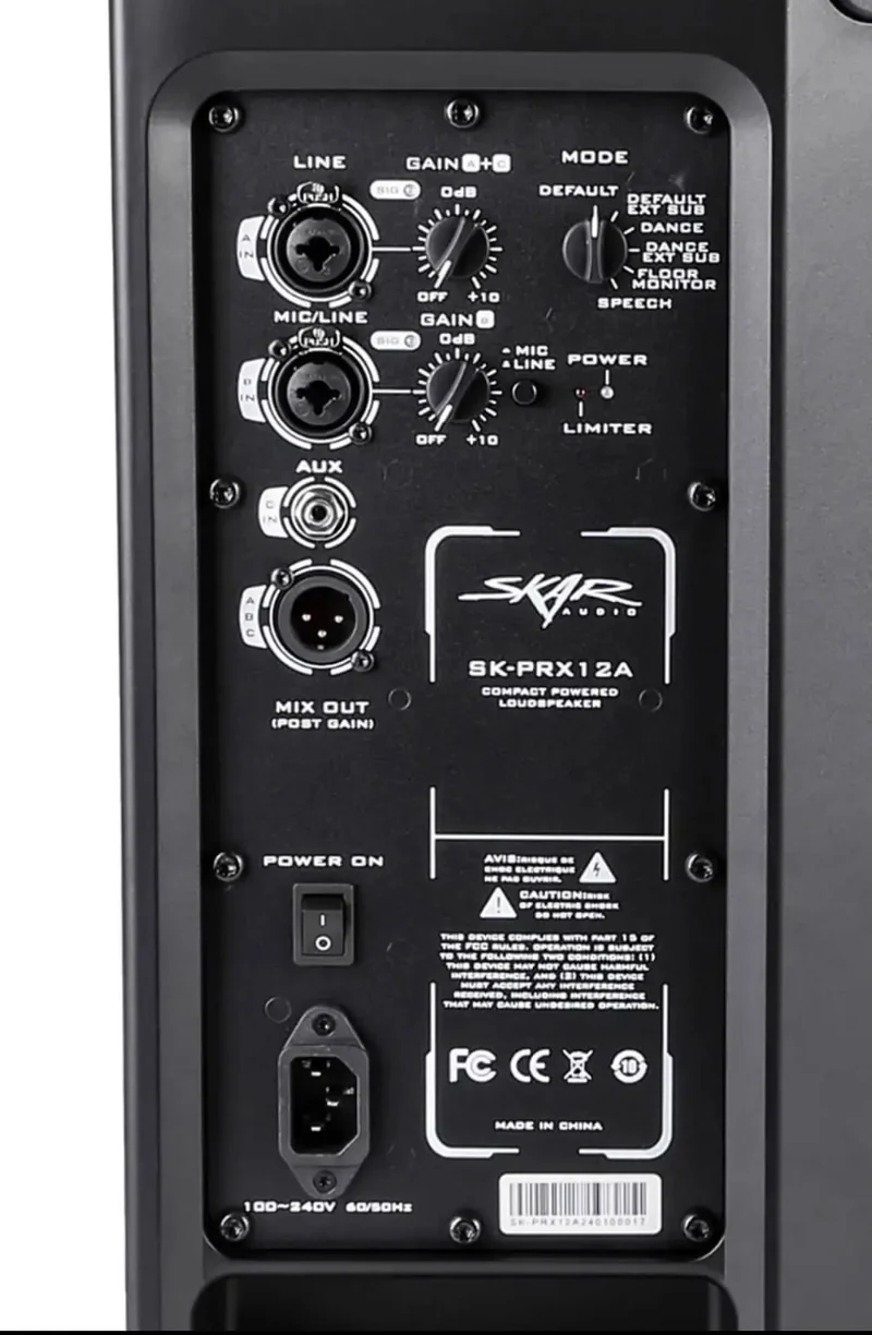 SK-PRX12A | 12" 1000 Watt Active 2-Way PA Loudspeaker