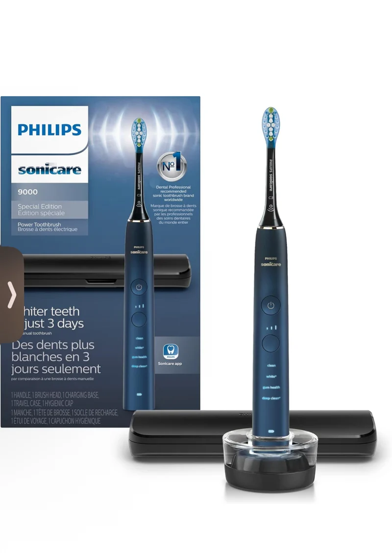 PHILIPS Sonicare 9000 Special Edition Rechargeable Toothbrush- Blue/Black (HX9911/92)