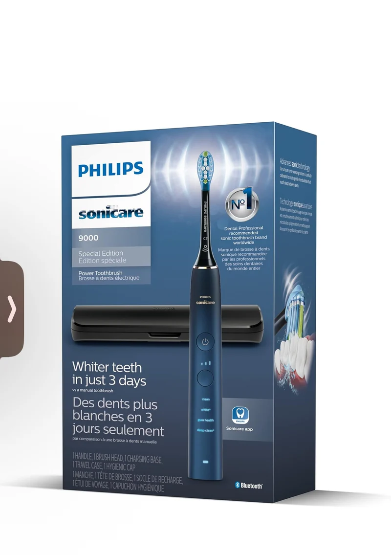 PHILIPS Sonicare 9000 Special Edition Rechargeable Toothbrush- Blue/Black (HX9911/92)