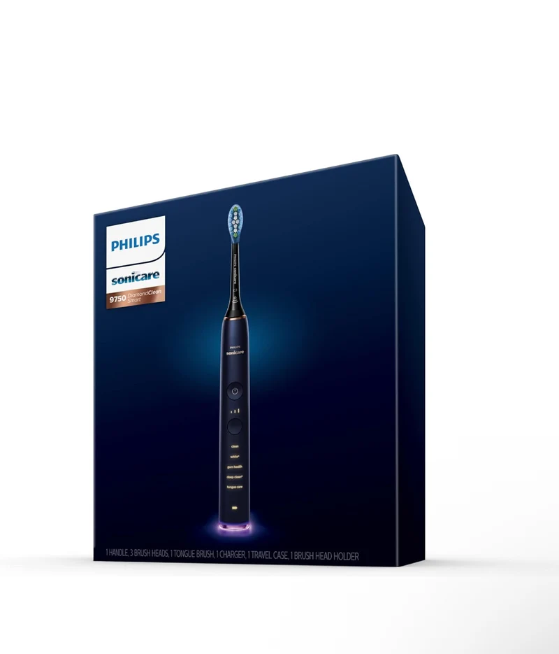 Philips Sonicare DiamondClean Smart 9750 Rechargeable Electric Power Toothbrush - Lunar Blue (HX9954/56)