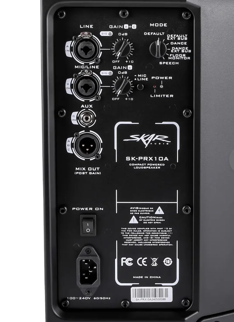 SK-PRX10A | 10" 1000 Watt Active 2-Way PA Loudspeaker