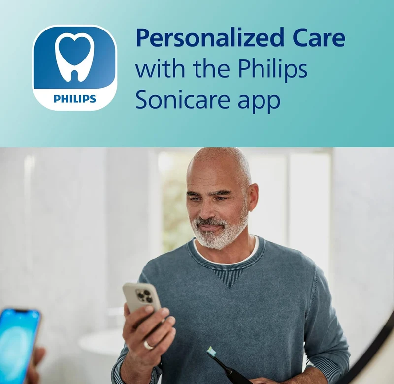 Philips Sonicare DiamondClean Smart 9300 Electric Toothbrush, Sonic Toothbrush with App, Pressure Sensor, Brush Head Detection, 4 Brushing Modes and 3 Intensity Levels -Grey, Model HX9903/45