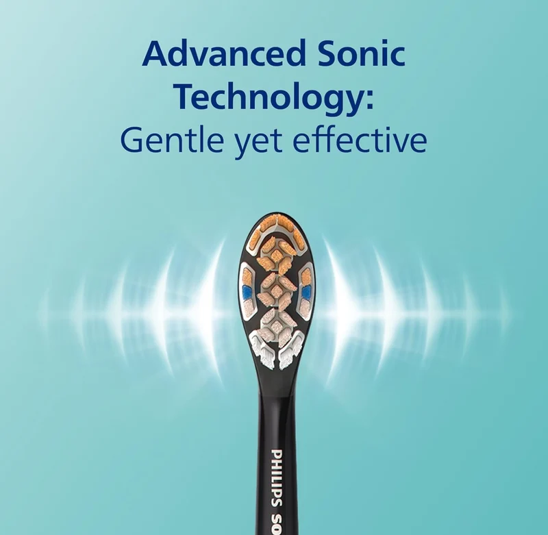 Philips Sonicare DiamondClean Smart 9300 Electric Toothbrush, Sonic Toothbrush with App, Pressure Sensor, Brush Head Detection, 4 Brushing Modes and 3 Intensity Levels -Grey, Model HX9903/45