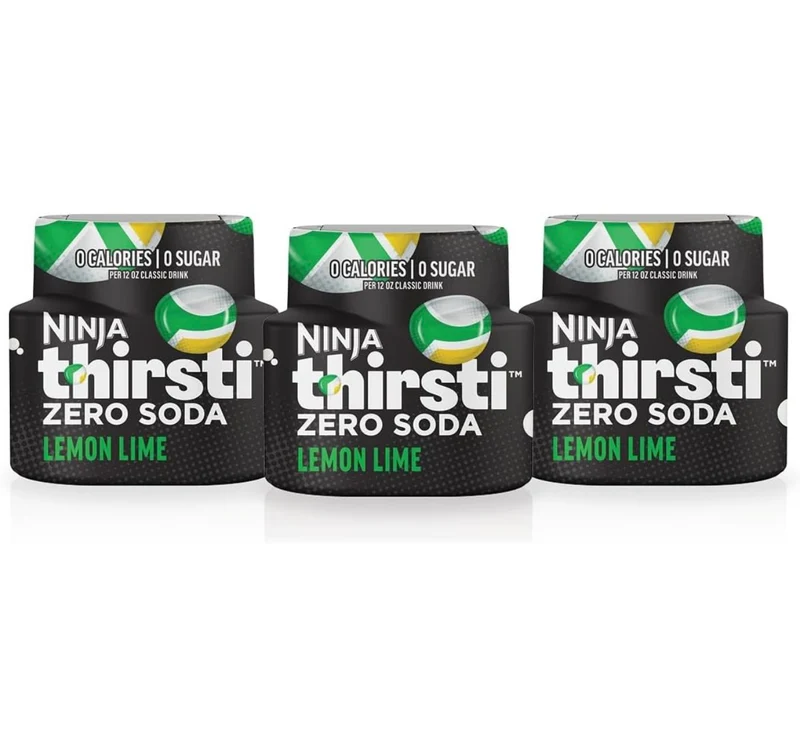 Ninja Thirsti Flavored Water Drops, ZERO SODA Lemon Lime, Classic Soda Flavors - Makes 17, 12oz drinks (3 Pack)
