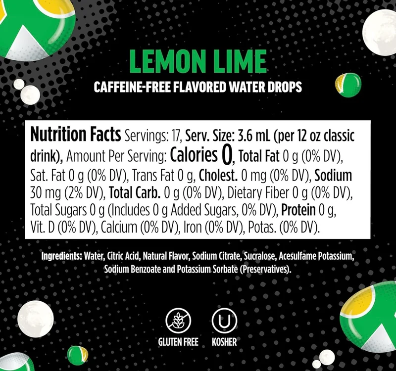 Ninja Thirsti Flavored Water Drops, ZERO SODA Lemon Lime, Classic Soda Flavors - Makes 17, 12oz drinks (3 Pack)