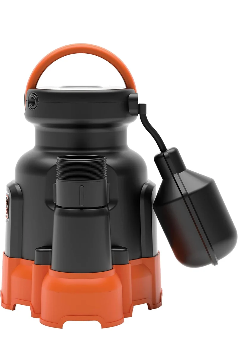 Black+Decker 1/3 HP Submersible Sump Pump, Pumps up to 2500 GPH
