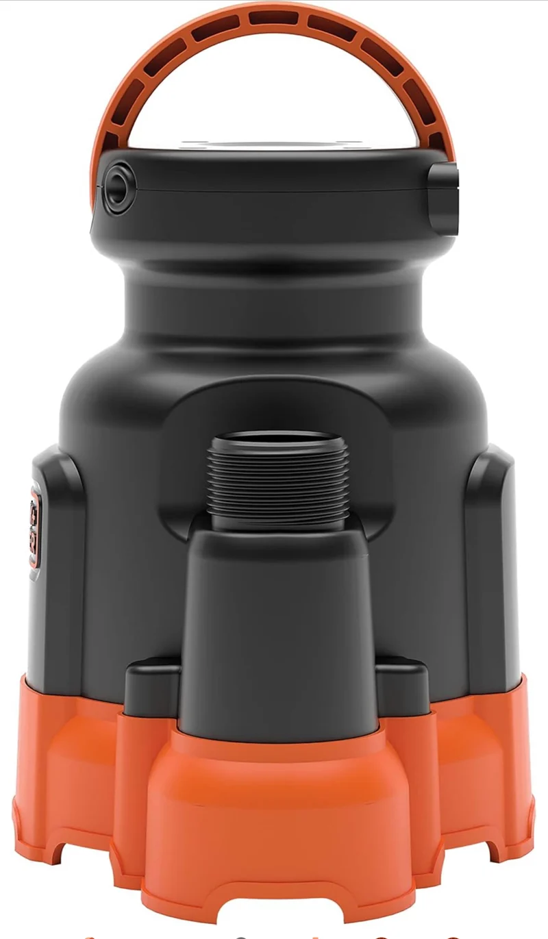 Black+Decker 1/3 HP Submersible Water/Utility Pump, Pumps up to 2500 GPH