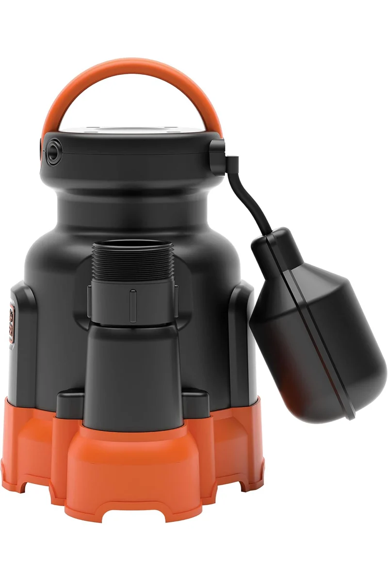 Black+Decker 1/3 HP Submersible Sump Pump, Pumps up to 2500 GPH
