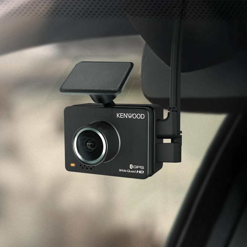 KENWOOD Dash Cam Front and Rear with GPS, Full HD Dash Camera for Cars, Trucks & RVs, Bluetooth & WiFi Support, Loop Recording, G Sensor, Motion Detection