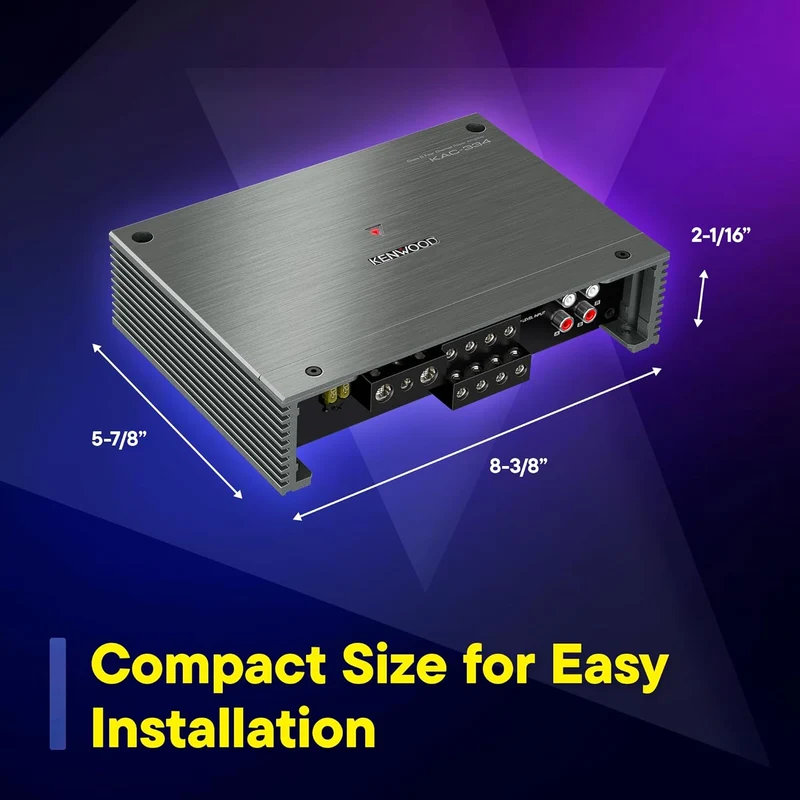 KENWOOD KAC-531 Class D Mono Power Amplifier – 1000W High-Efficiency Bass Amplifier with Adjustable Controls and Advanced Protection
