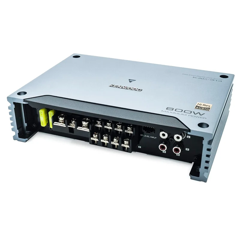 KENWOOD KAC-314-4-Channel Concert Series Car Stereo Amplifier with 50W x 4 @ 4ohms, 75W x 4 @ 2ohms, 600W Maximum Power
