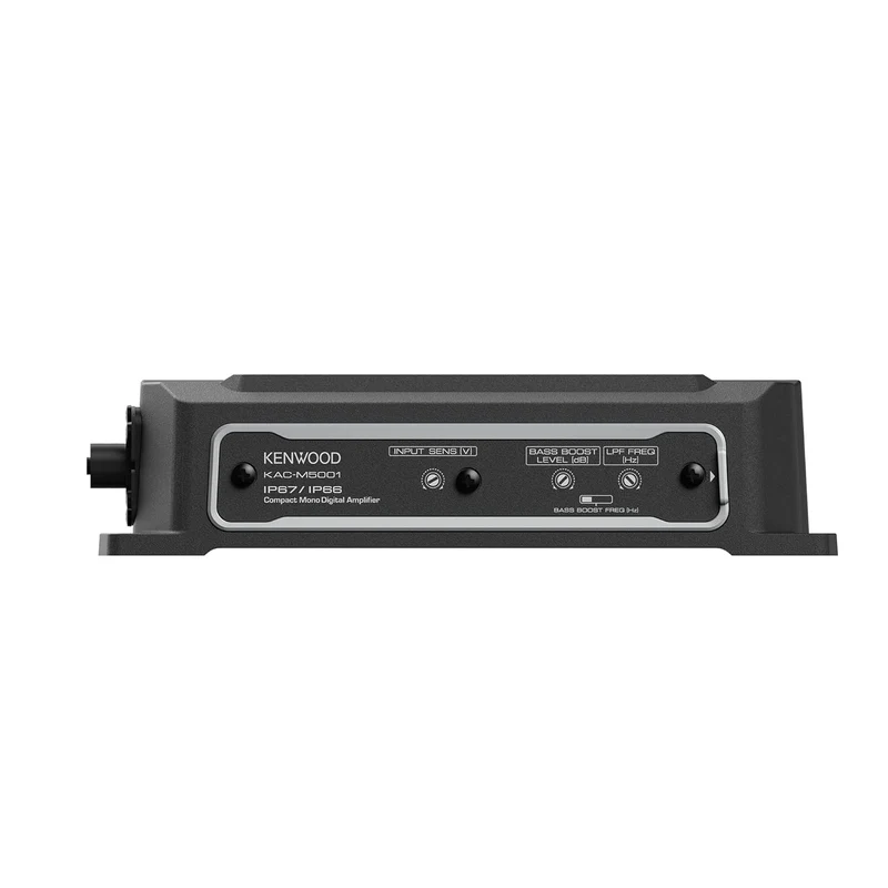 KENWOOD KAC-M5001 600W Mono Compact Digital Amplifier for Car, Marine, UTV & Motorsport Vehicles, Solid Corrosion-Resistant Aluminum Chassis, IPX6, IPX7 & IP6X Certified and Vibration-Proof